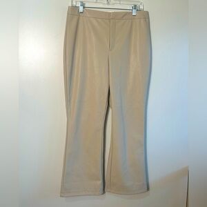 NWT JOE FRESH FAUX LEATHER WOMEN PANTS IN CREAM COLOUR SIZE 10